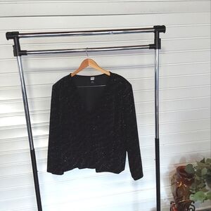 Studio 1940 black long sleeve shimmering/sparkling sweater size 26/28W